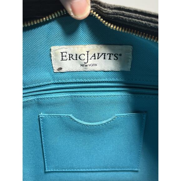 Eric Javits Light Black Woven Squishee Shopper Shoulder Handbag Tote Satchel - Picture 6 of 8